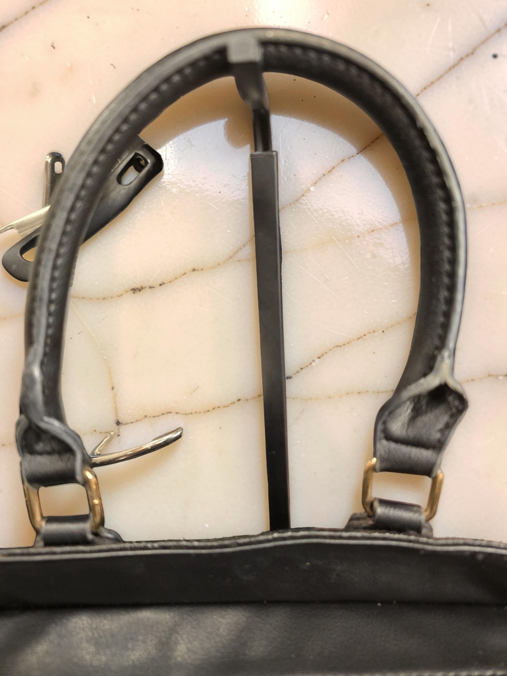 Juicy Couture Fame Satchel Black Debossed Monogram Speedy Bag - Picture 10 of 13